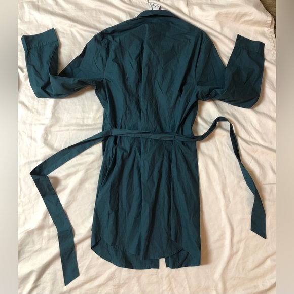 BOOHOO PLUS CHECK SELF BELTED SHIRT DRESS SIZE: 16 - Picture 2 of 8